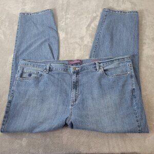 Glorai Vanderbilt Amanda Women Jeans 24W Plus Straight Leg Medium Blue SL52E